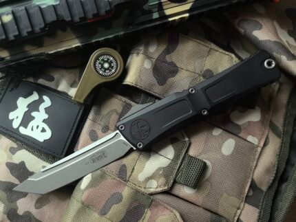 VESPA Knife DALONG Gen III OTF Automatic Knife 7075 -T7 Aluminum  4" M390 Tanto Stonewash